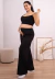 Imagem do Conjunto Gestante ConfortChic Top + Calça com Regulagem Preto REF: CJMN1