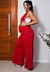 Macacão Gestante e Amamentação Alcinha de Amarrar Vermelho - NN3 - comprar online