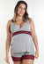 Imagem do ShortDoll Gestante & Amamentação ComfyNight Detalhes em Renda Marsala REF: CSD1