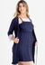 Kit Robe e Camisola de Amamentação Micro Sensitivy Azul Marinho | REF: RBPJSCM2