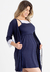 Imagem do Kit Robe e Camisola de Amamentação Micro Sensitivy Azul Marinho | REF: RBPJSCM2