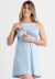 Imagem do Kit Robe e Camisola de Amamentação Micro Sensitivy Azul Bebê | REF: RBPJSCM2