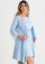 Kit Robe e Camisola de Amamentação Micro Sensitivy Azul Bebê | REF: RBPJSCM2