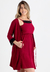 Kit Robe e Camisola de Amamentação Micro Sensitivy Marsala | REF: RBPJSCM2