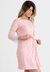 Kit Robe e Camisola de Amamentação Micro Sensitivy Rosa Bebê | REF: RBPJSCM2