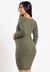 Imagem do Vestido Amamentação Manga Longa Gestante e Pós Parto Verde REF: VGA3