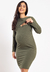 Vestido Amamentação Manga Longa Gestante e Pós Parto Verde REF: VGA3 - Loja de Roupas para Grávidas | secuida.mamãe 