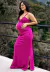 Vestido Gestante Longo Decote e Fenda Pink REF: CEV1