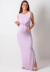 Vestido Longo 3 em 1 Gestante e Amamentação com Fenda Dupla e Blusinha Nó Lavanda REF: MRL8 - loja online