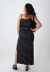 Vestido Longo Gestante com Fenda Dupla e Alcinha Listras REF: VGLF2 - comprar online