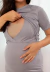 Vestido Amamentação Abertura Em V Manga Curta Gestante e Pós Parto Cinza - REF: VGA6 na internet