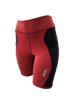 Shorts cós alto - Vermelho com preto - loja online