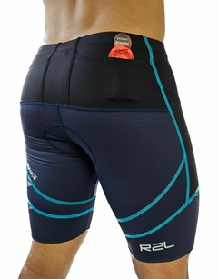 Bermuda Hard Endurance - Marinho, preta com costura azul - r2lstore.com.br
