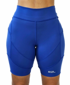 Bermuda cós alto anticelulite - azul - loja online