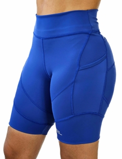 Bermuda cós alto anticelulite - azul - comprar online