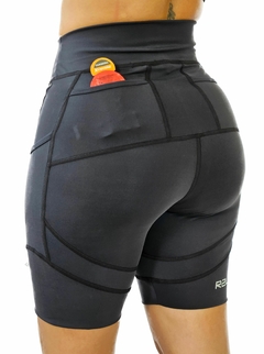 Bermuda cós alto anticelulite - preta - r2lstore.com.br