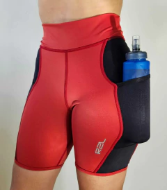 Shorts cós alto - Vermelho com preto - r2lstore.com.br