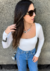 Blusa cropped animale - comprar online