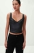 Blusa corset em PU na internet
