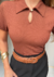 Blusa malha gola polo na internet