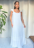 Vestido longo babados - comprar online