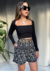 Short preto bordado laise - comprar online