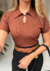 Blusa malha gola polo - comprar online