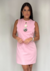 Vestido curto com aplicação de metal - comprar online