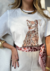 Blusa T-shirt onça paetê - comprar online