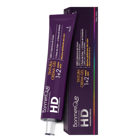 (BEIGE, CHOCOLATES Y GRISES)TINTURA CREMA GEL BONMETIQUE 1+2 HD 50GR