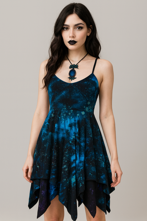 Vestido Pontas Blue Galaxy - comprar online