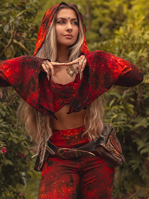 Blusa Cropped Witch Fire Galaxy