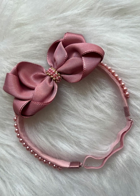 Hedband Faixa Laço Luxo Rosê