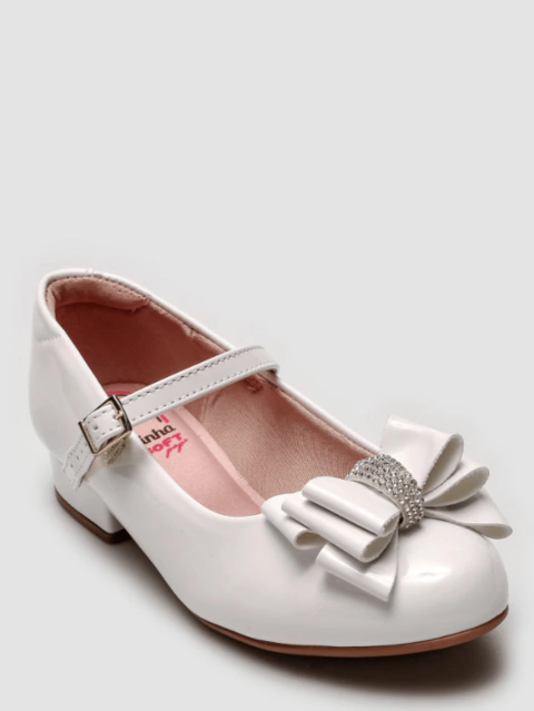 115 Sapatilha Infantil Menina Salto Laço C/ Brilho - 27 ao 34