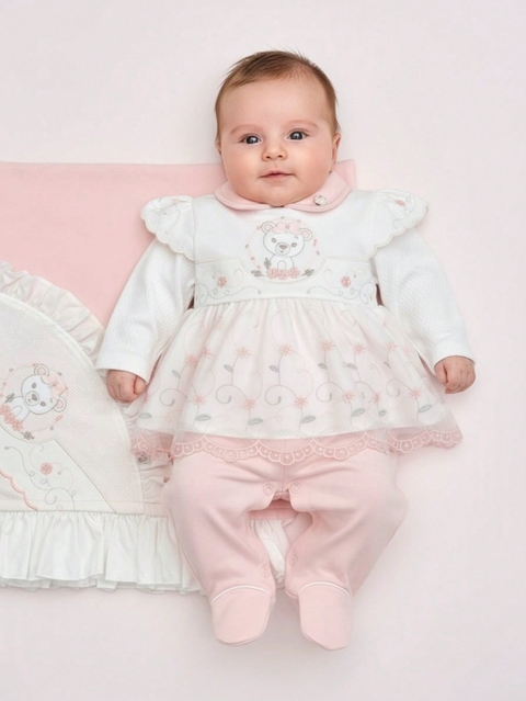 Saída de Maternidade de Alta Costura Premium Luxo Bebê Menina – Sofisticação e Conforto Absoluto Para os Primeiros Dias