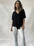 Blusa Preta Botões - Timeless Brechó
