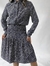 Vestido Poá Longo Azul Marinho - MaisUm - Timeless Brechó