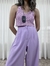 Cropped Crochê Roxo e Branco na internet