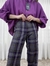 Calça Wide Leg Xadrez na internet