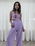 Cropped Crochê Roxo e Branco - comprar online