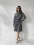 Vestido Poá Longo Azul Marinho - MaisUm na internet