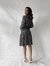 Vestido Poá Longo Azul Marinho - MaisUm - loja online