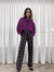 Calça Wide Leg Xadrez - comprar online