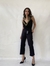 Calça Risca De Giz Preta - comprar online