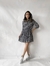 Vestido Poá Longo Azul Marinho - MaisUm - comprar online