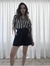 Blusa Listrada Nude E Preto - comprar online