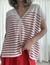 Pullover teicot listras frontal - Timeless Brechó