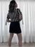 Blusa Listrada Nude E Preto na internet