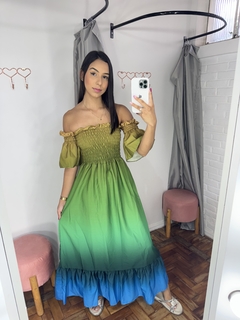 Vestido ciganinha Farm liso - comprar online