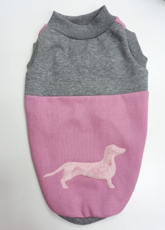 Salchibuzo rosa con gris melange